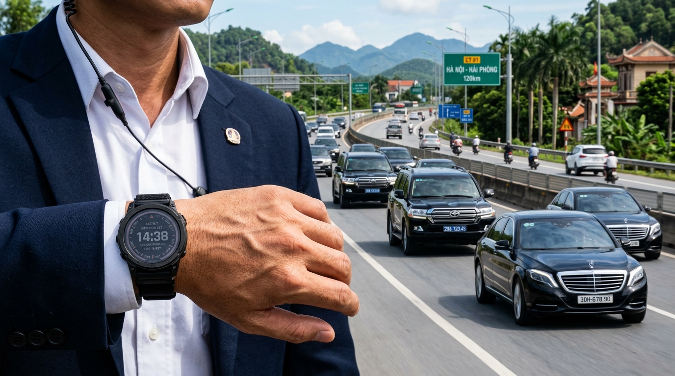 Đoàn xe hộ tống vệ sĩ bảo vệ Việt Nam 24H